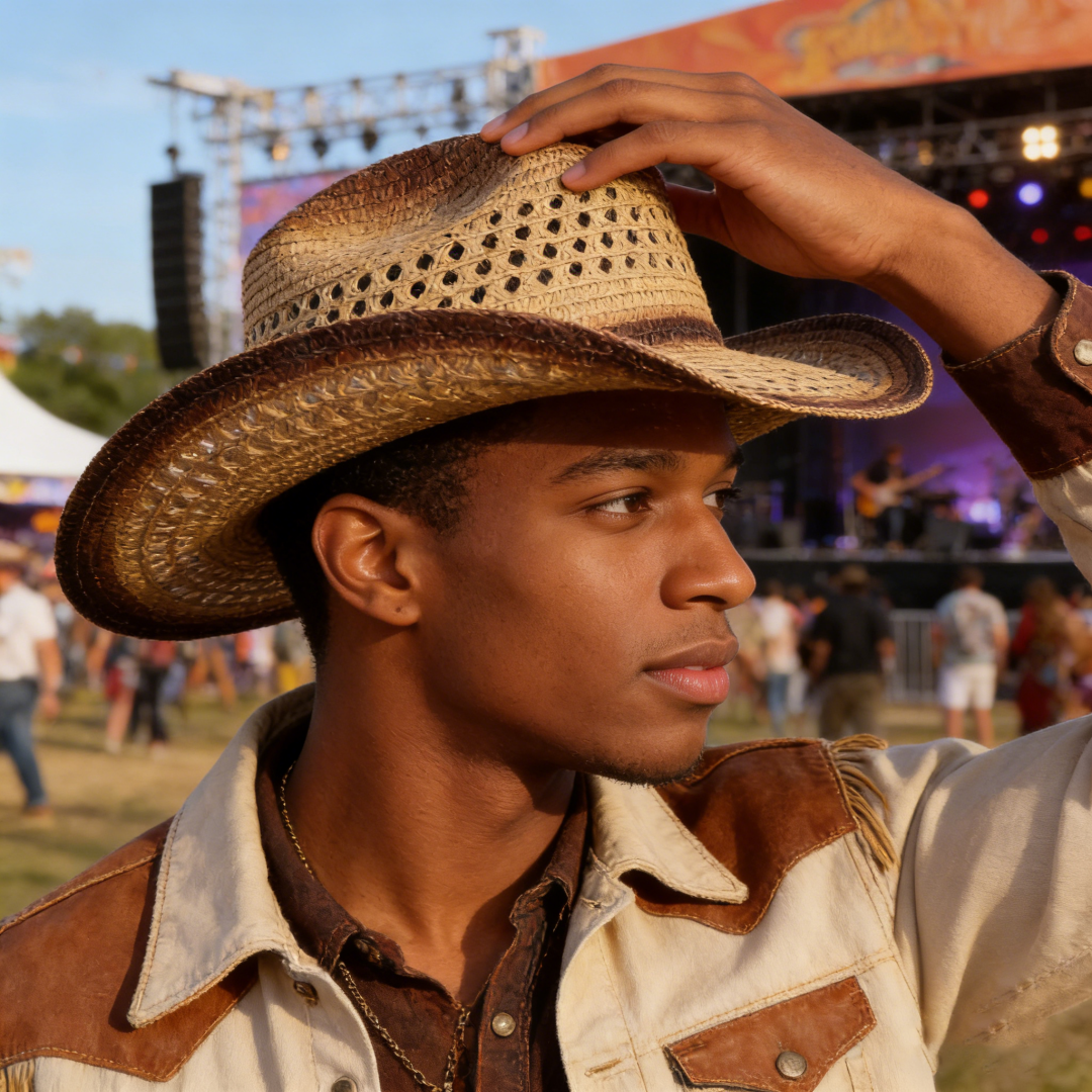 1PC Straw Western Cowboy Hat H - Cowboy Hat Straw incelemesi ve fiyatı