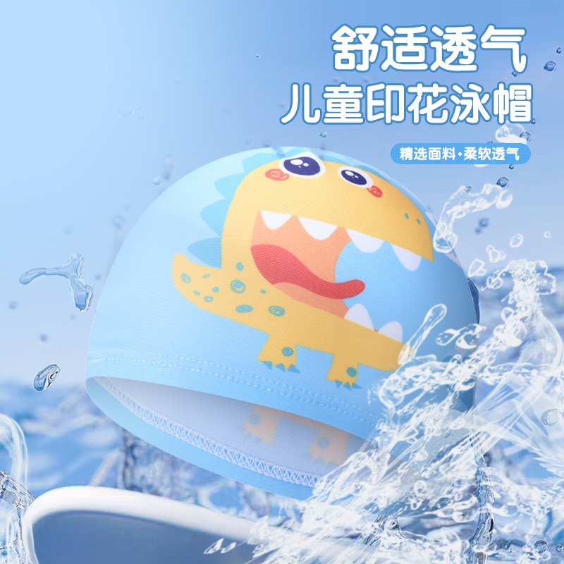 Cute Dinosaur Print Kids Swim  - Swim Hat Silicone incelemesi ve fiyatı