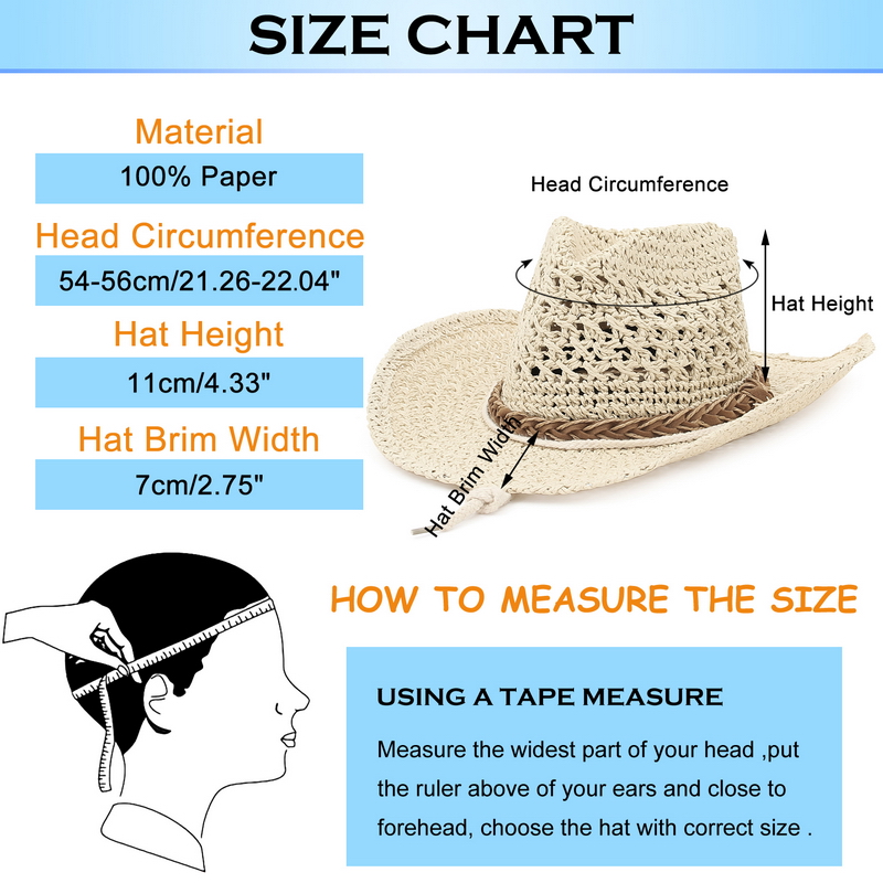 GEMVIE Child Summer Cowboy Hat - Cowboy Hat Straw incelemesi ve fiyatı