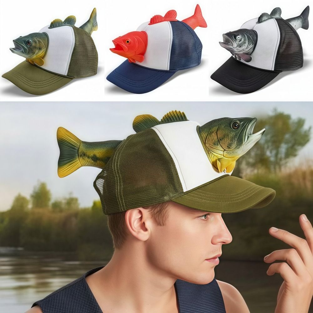 Funny 3D Fish Animal Trucker H - Trucker Cap Mesh incelemesi ve fiyatı