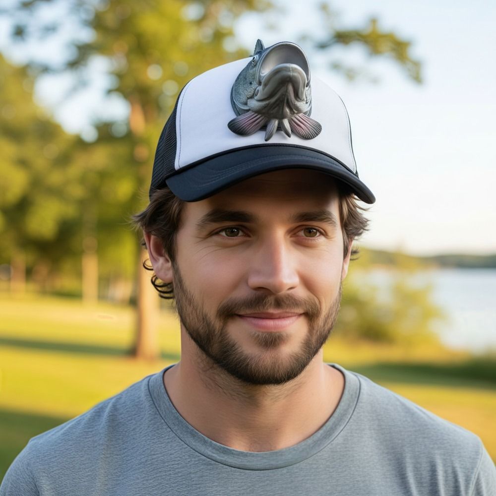 Funny 3D Fish Animal Trucker H - Trucker Cap Mesh incelemesi ve fiyatı