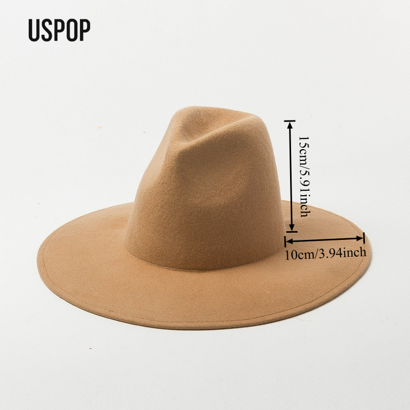 USPOP Autumn Winter Fashion Pl - Fedora Hat Wool incelemesi ve fiyatı
