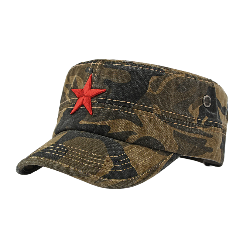 Men's Camouflage Flat Top Base - Dad Hat Cotton incelemesi ve fiyatı