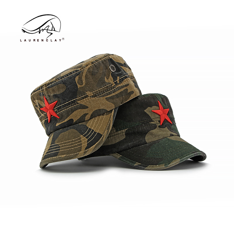 Men's Camouflage Flat Top Base - Dad Hat Cotton incelemesi ve fiyatı