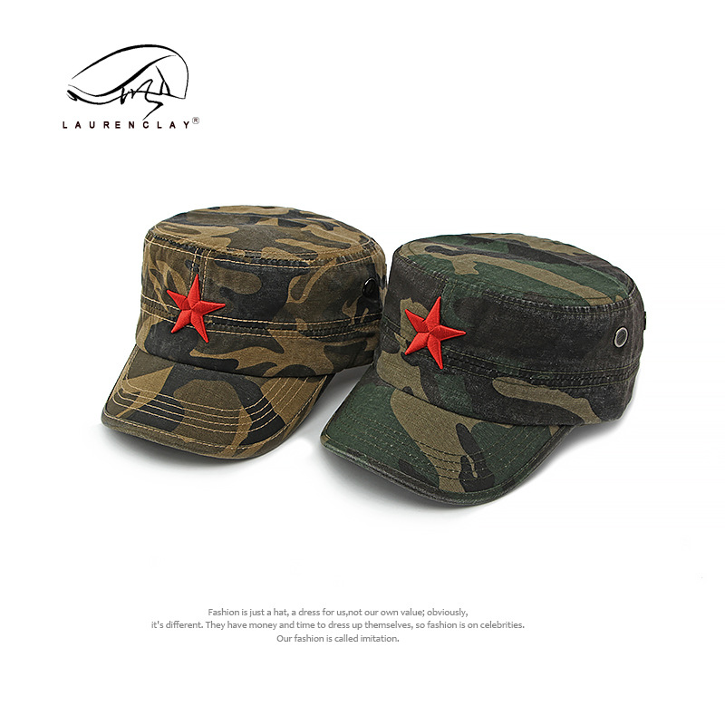 Men's Camouflage Flat Top Base - Dad Hat Cotton incelemesi ve fiyatı