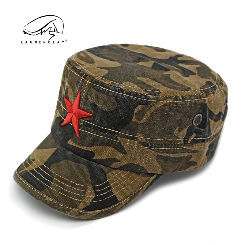 Men's Camouflage Flat Top Base - Dad Hat Cotton incelemesi ve fiyatı