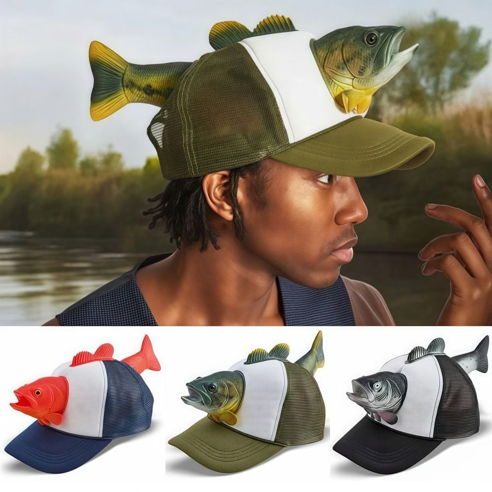 Funny 3D Fish Animal Trucker H - Trucker Cap Mesh incelemesi ve fiyatı