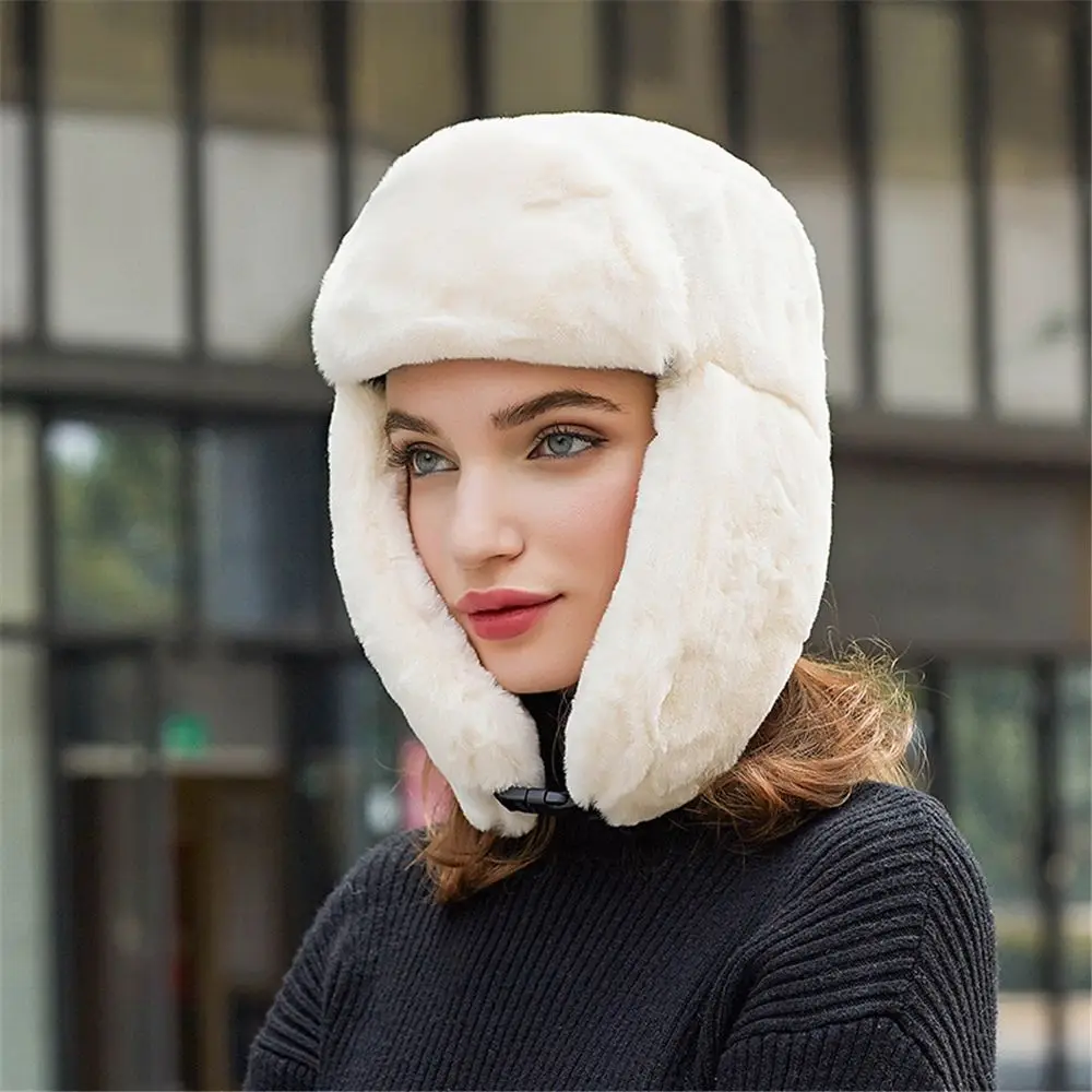 Men Women Thick Plush Bomber H - Trapper Hat Ear Flap incelemesi ve fiyatı
