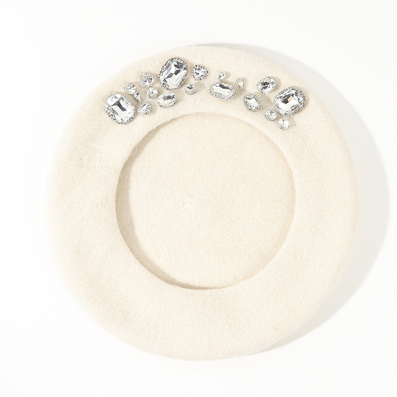 Stunning Rhinestone Wool Beret - Beret French Wool incelemesi ve fiyatı