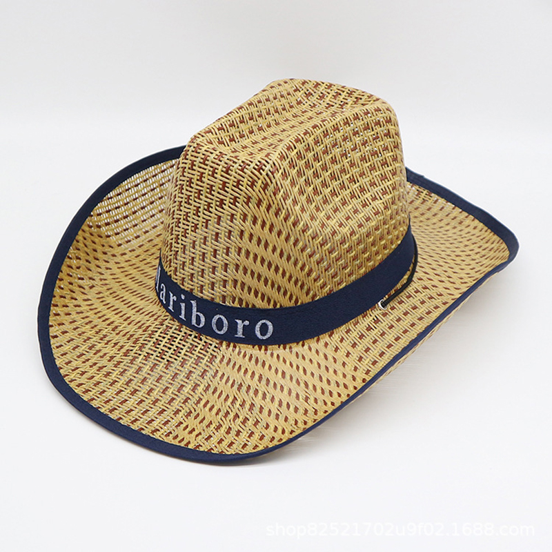 Men Retro Western Cowboy Summe - Cowboy Hat Straw incelemesi ve fiyatı