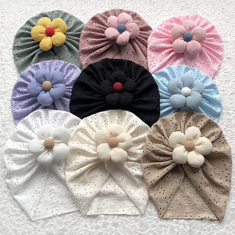 3D Flower Baby Turban Cap Summ - Dad Hat Cotton incelemesi ve fiyatı