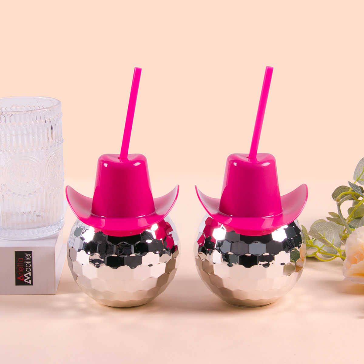 Disco Ball Cups Cowboy hat Dis - Cowboy Hat Straw incelemesi ve fiyatı