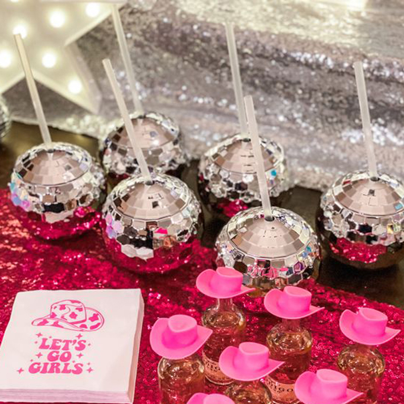 Disco Ball Cups Cowboy hat Dis - Cowboy Hat Straw incelemesi ve fiyatı