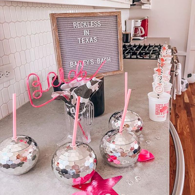Disco Ball Cups Cowboy hat Dis - Cowboy Hat Straw incelemesi ve fiyatı