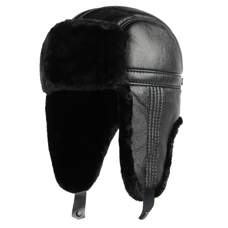 HT4002 New PU Leather Russian  - Winter Trapper Hat incelemesi ve fiyatı