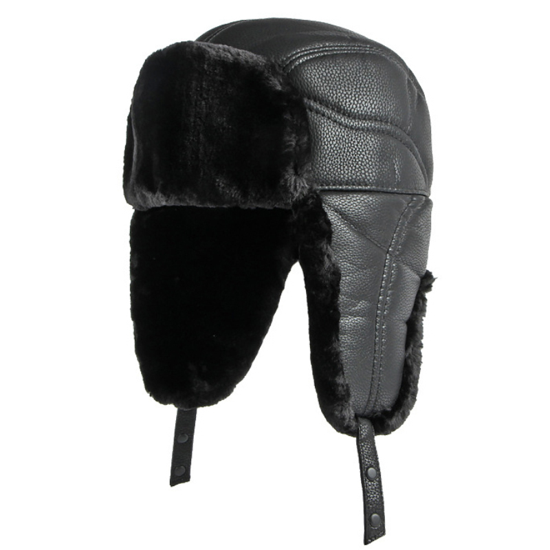 HT4002 New PU Leather Russian  - Winter Trapper Hat incelemesi ve fiyatı
