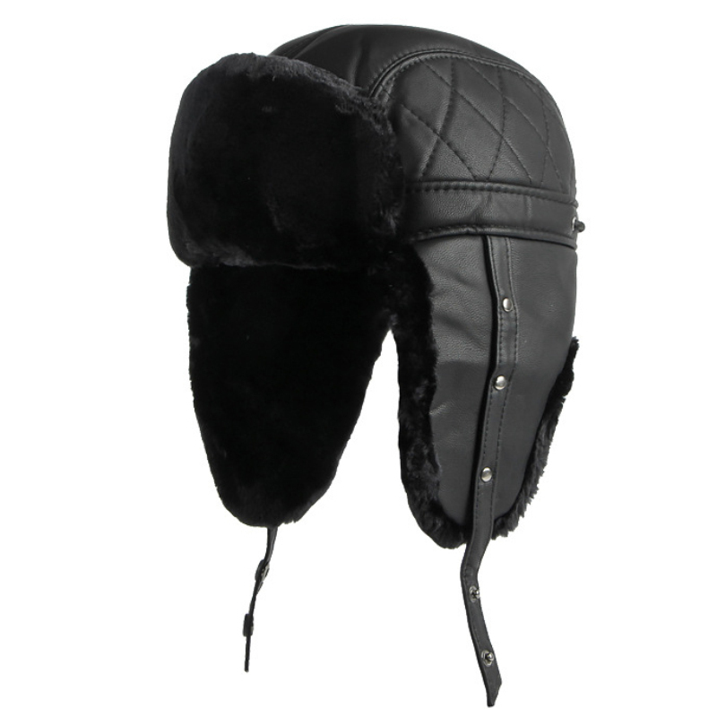 HT4002 New PU Leather Russian  - Winter Trapper Hat incelemesi ve fiyatı