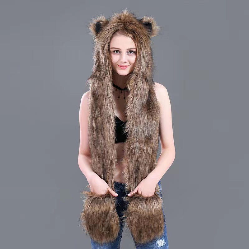 Men/Women Faux Fur Hood Animal - Winter Trapper Hat incelemesi ve fiyatı
