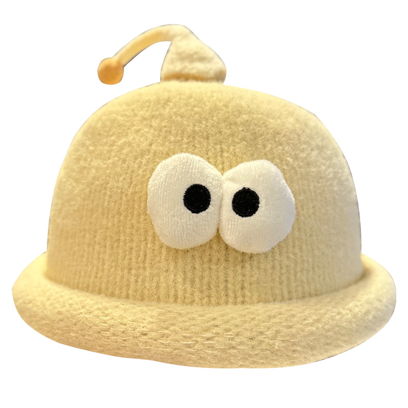Playful Big-Eyed Garlic Knitte - Beanie Cuffed Knit incelemesi ve fiyatı