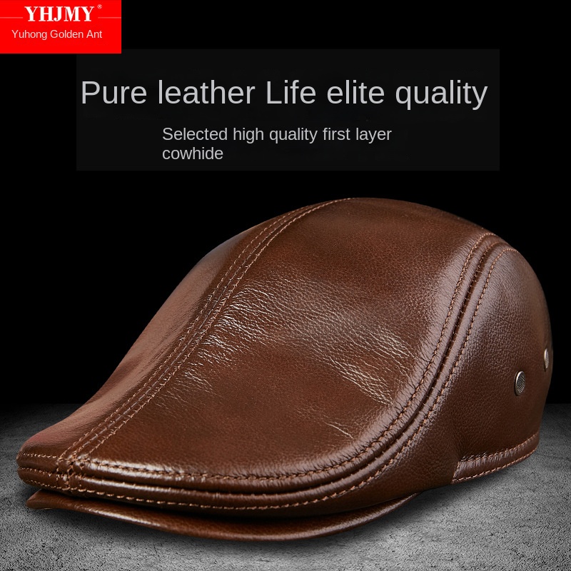 Genuine Cowhide Leather Men Be - Baseball Cap Structured incelemesi ve fiyatı