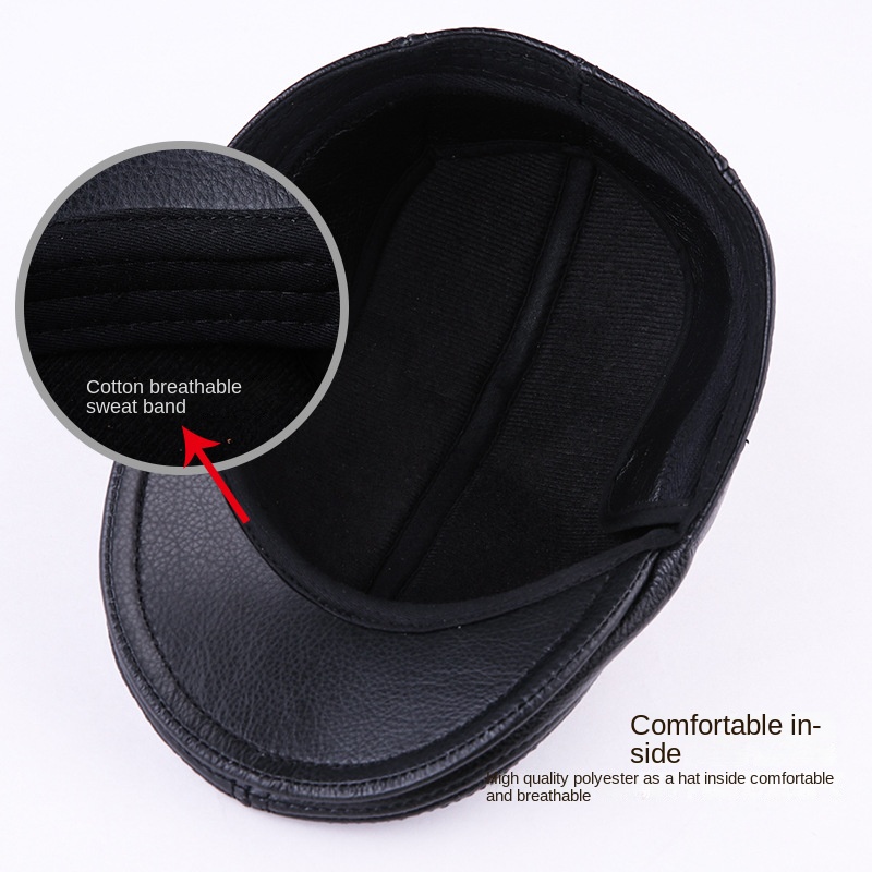 Genuine Cowhide Leather Men Be - Baseball Cap Structured incelemesi ve fiyatı