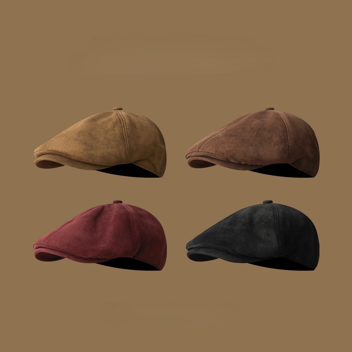 Vintage Suede Newsboy Cap Men  - Newsboy Cap Ivy incelemesi ve fiyatı