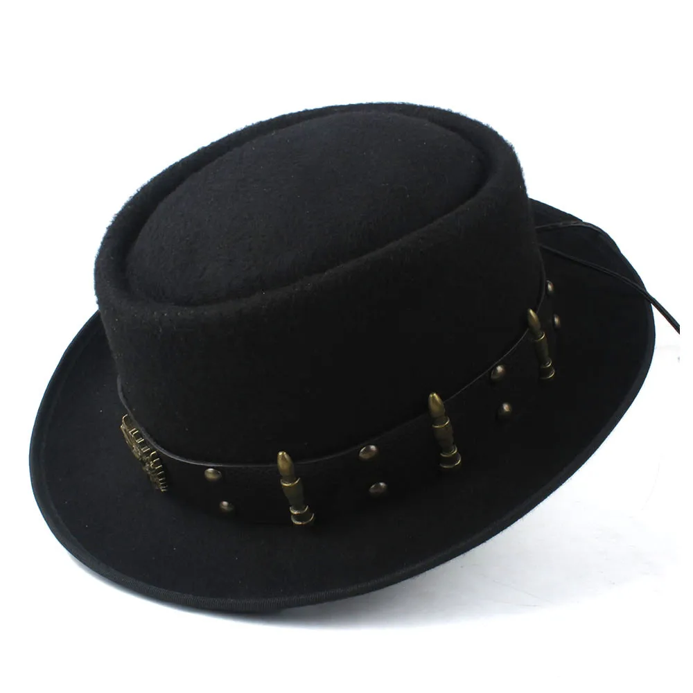 Pork Pie Hat for Men Women wit - Fedora Hat Wool incelemesi ve fiyatı