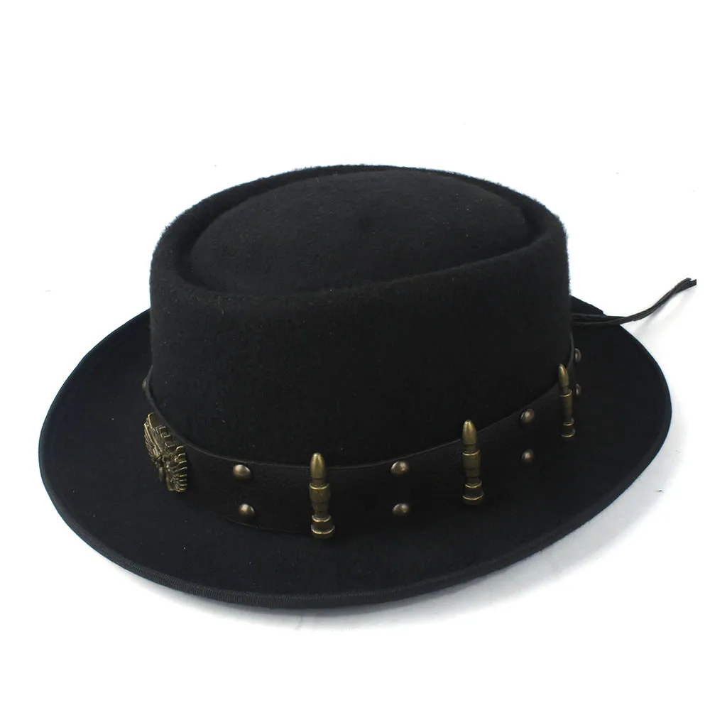 Pork Pie Hat for Men Women wit - Fedora Hat Wool incelemesi ve fiyatı