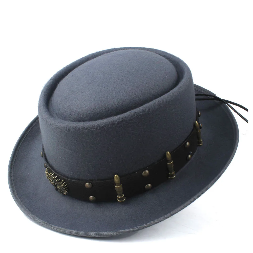 Pork Pie Hat for Men Women wit - Fedora Hat Wool incelemesi ve fiyatı