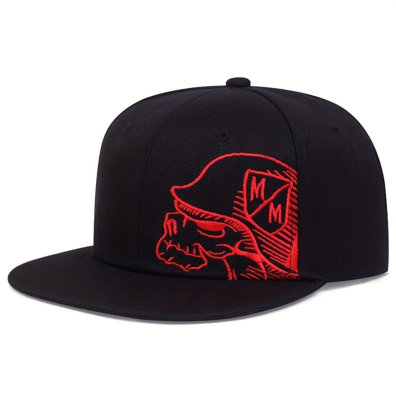 Unisex Skeleton Embroidery Bas - Snapback Hat Flat incelemesi ve fiyatı