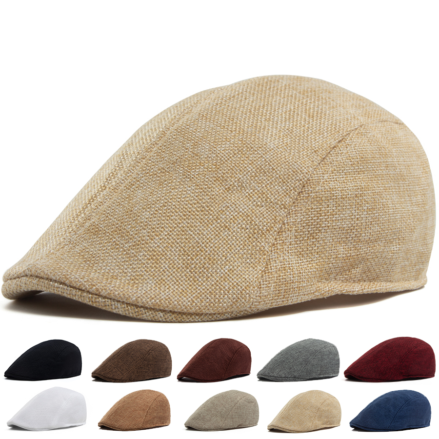 Men's Linen Flat Cap Spring Su - Newsboy Cap Ivy incelemesi ve fiyatı