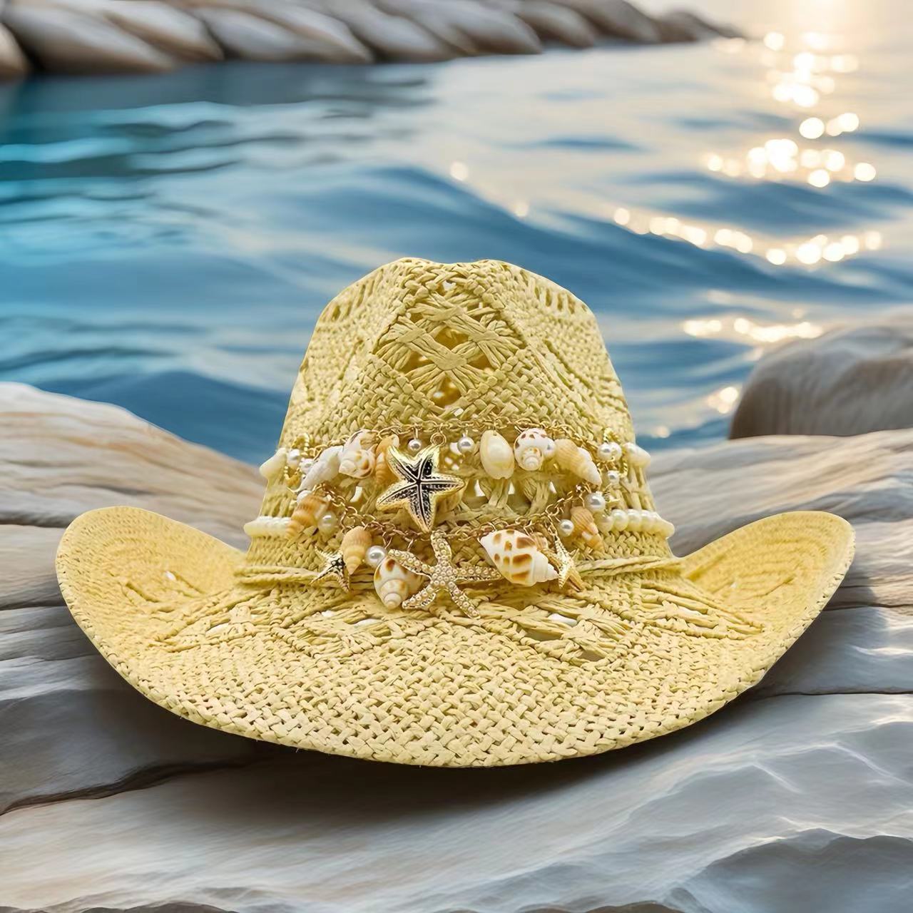 Rhinestone Cowboy Hat Straw Su - Cowboy Hat Straw incelemesi ve fiyatı