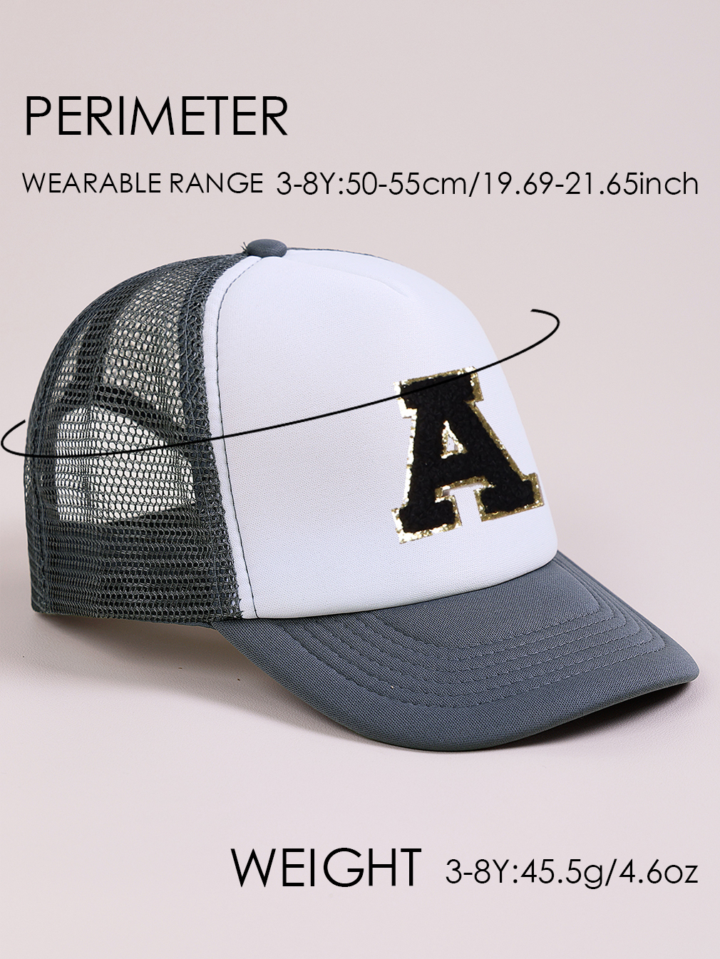 1pc Gray Hat With 26-Letter Pa - Visor Sun Hat incelemesi ve fiyatı