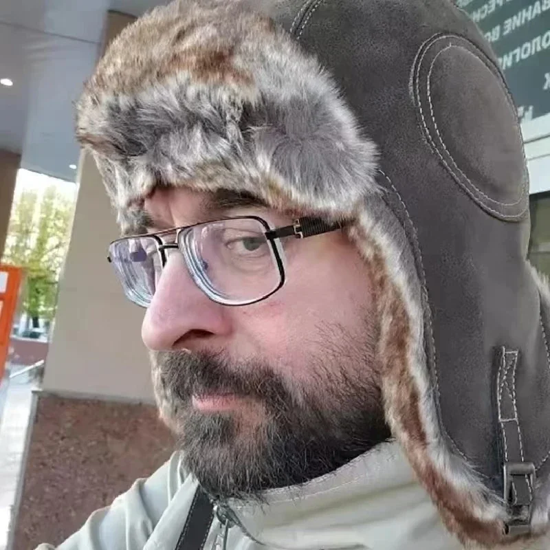 Leather SnowWint Cap With Ear  - Trapper Hat Ear Flap incelemesi ve fiyatı