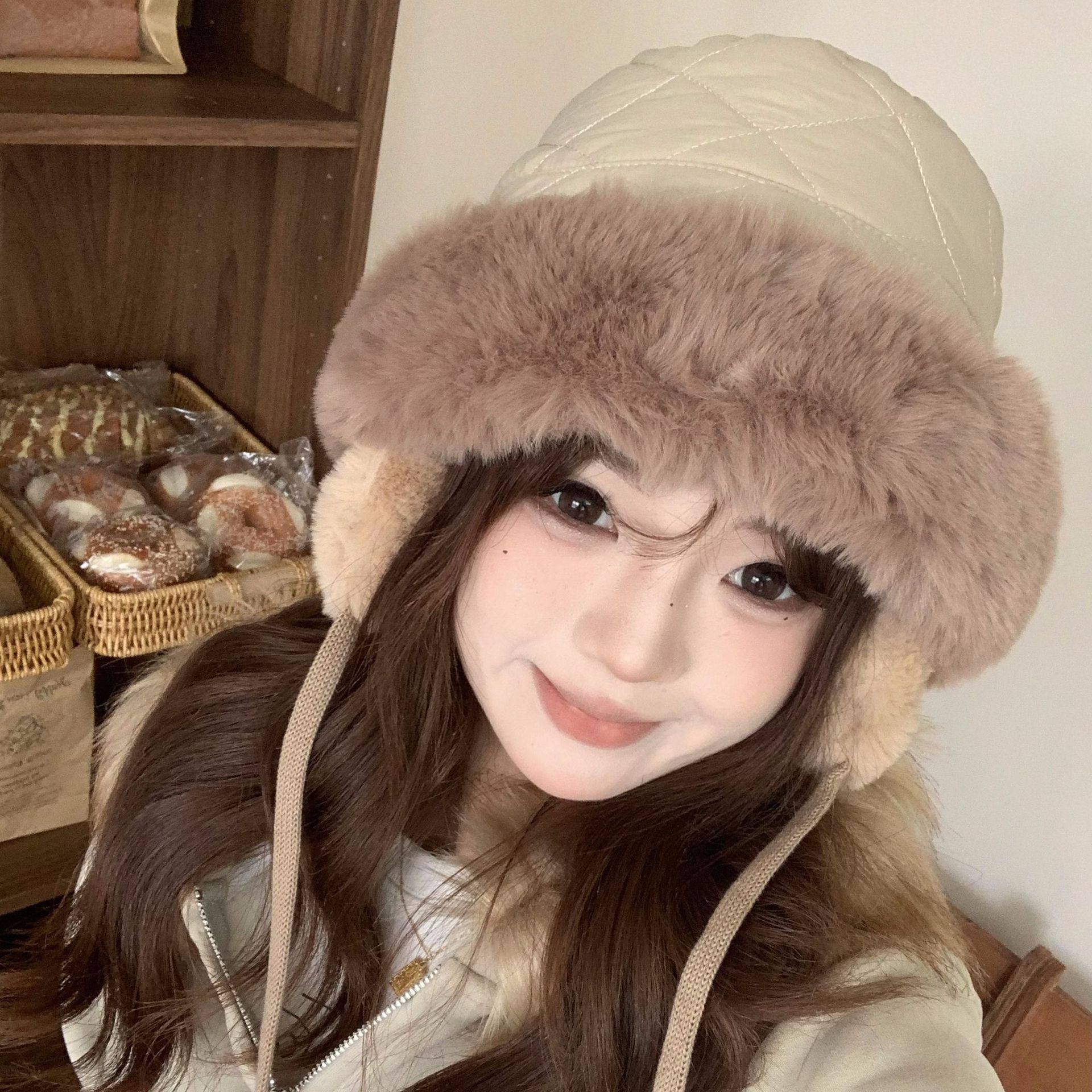 Women's Winter Quilted Faux Fu - Winter Trapper Hat incelemesi ve fiyatı
