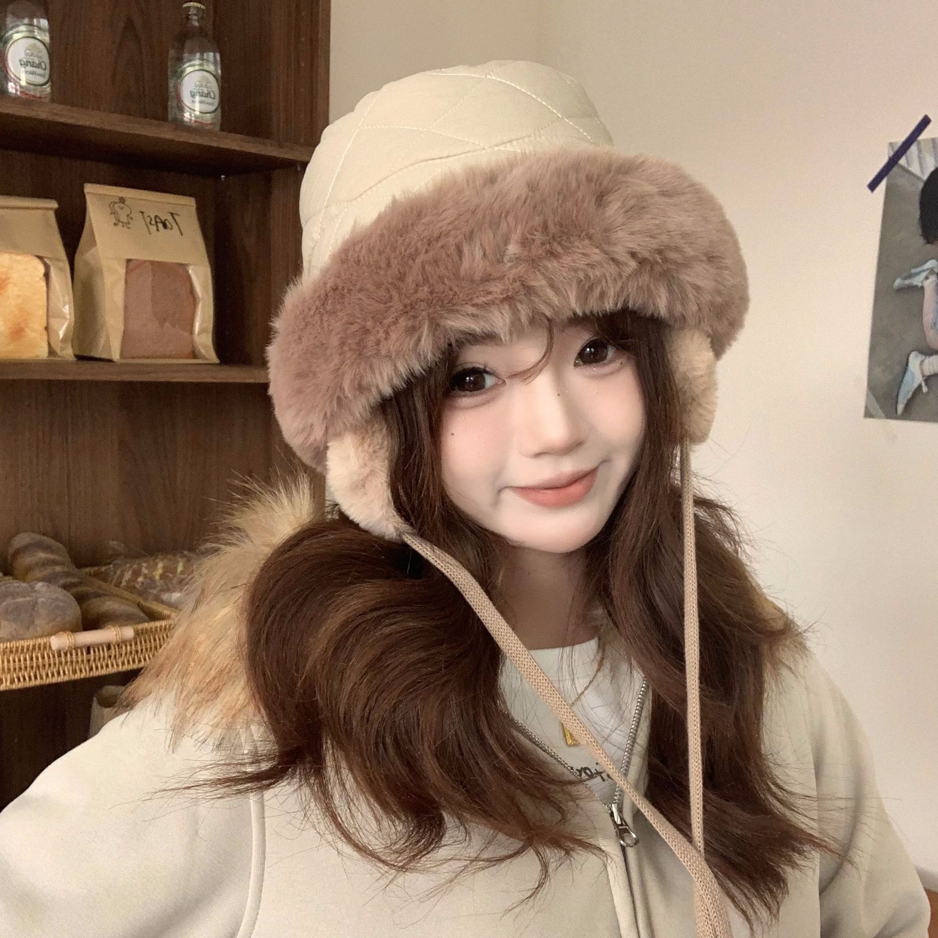 Women's Winter Quilted Faux Fu - Winter Trapper Hat incelemesi ve fiyatı