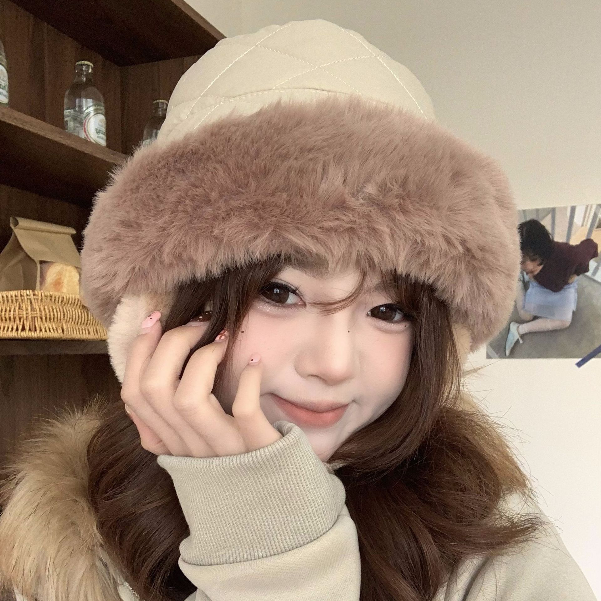 Women's Winter Quilted Faux Fu - Winter Trapper Hat incelemesi ve fiyatı