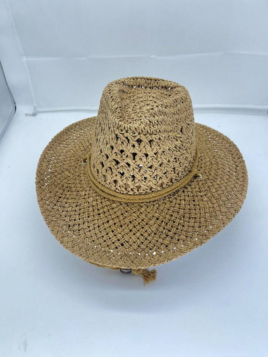 Vintage Hollow Wide Brim Straw - Cowboy Hat Straw incelemesi ve fiyatı