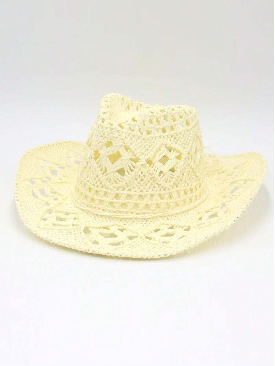 Unisex Straw Cowboy Hat With B - Cowboy Hat Straw incelemesi ve fiyatı