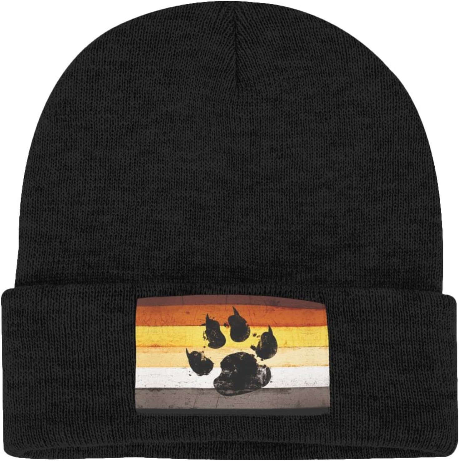 Gay Flag Bear paw LGBT Knit Be - Beanie Cuffed Knit incelemesi ve fiyatı