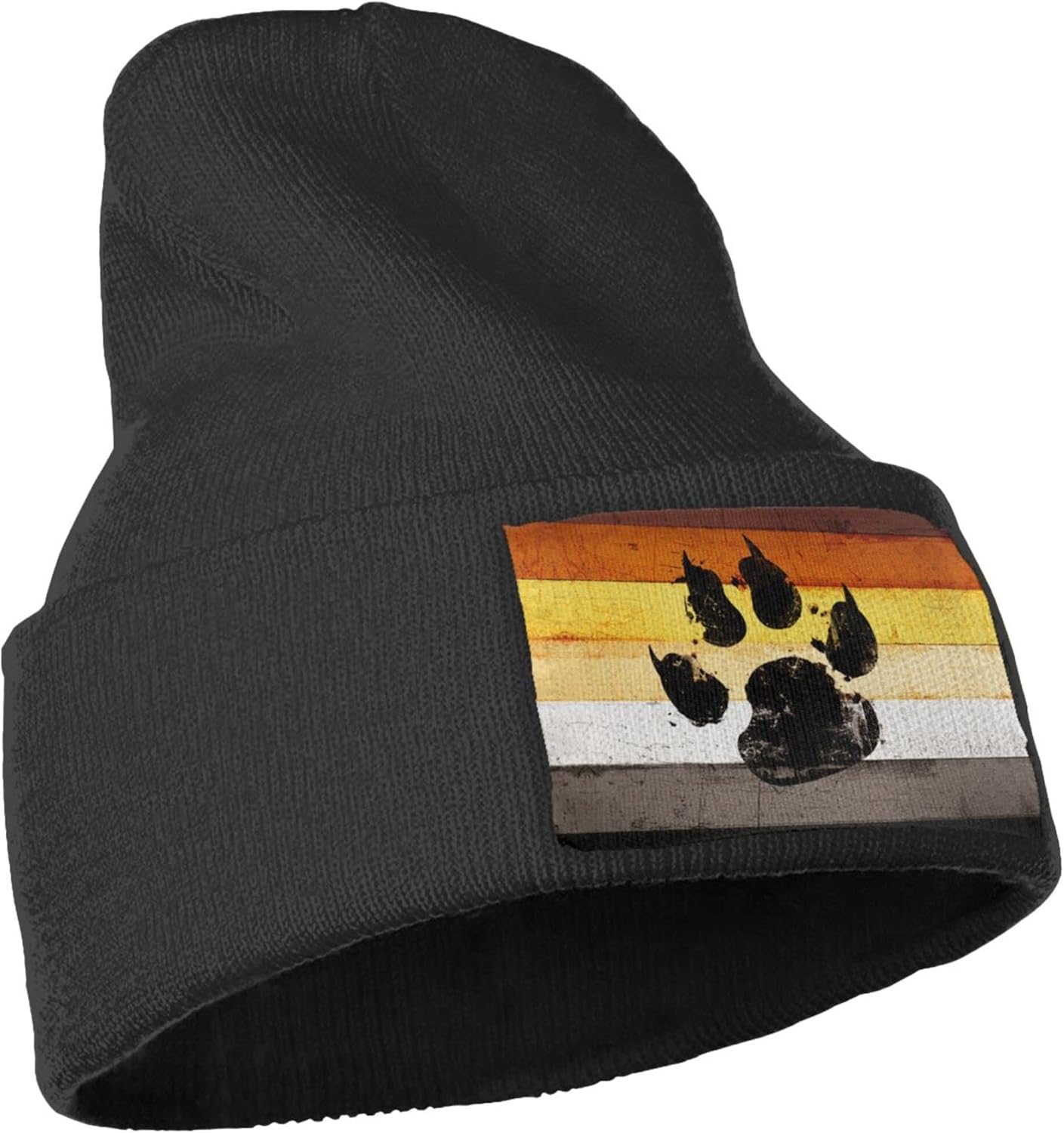 Gay Flag Bear paw LGBT Knit Be - Beanie Cuffed Knit incelemesi ve fiyatı
