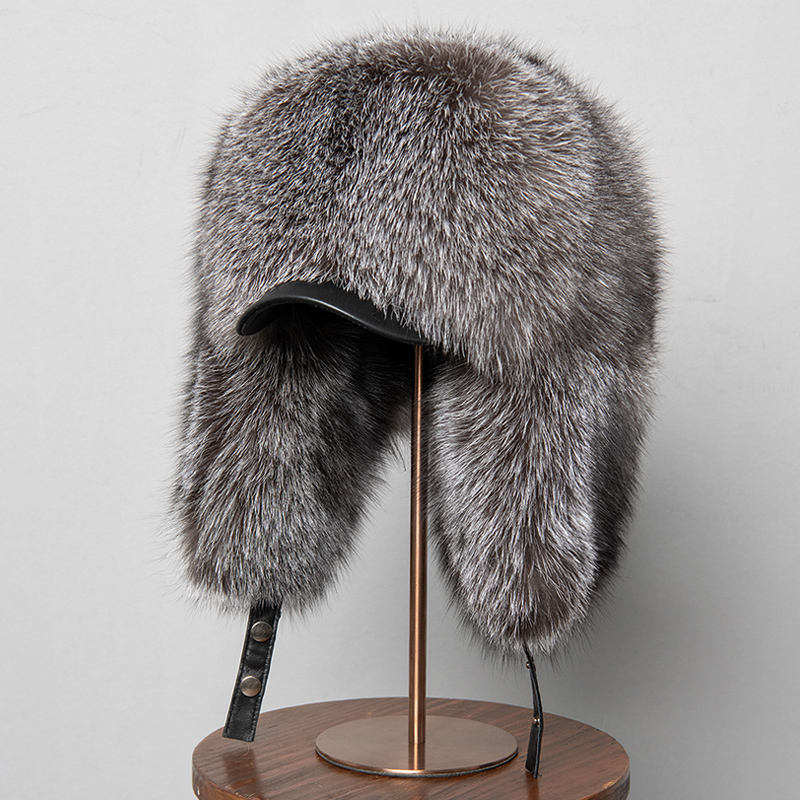 100% Real Fox Fur Hats Women's - Trapper Hat Ear Flap incelemesi ve fiyatı