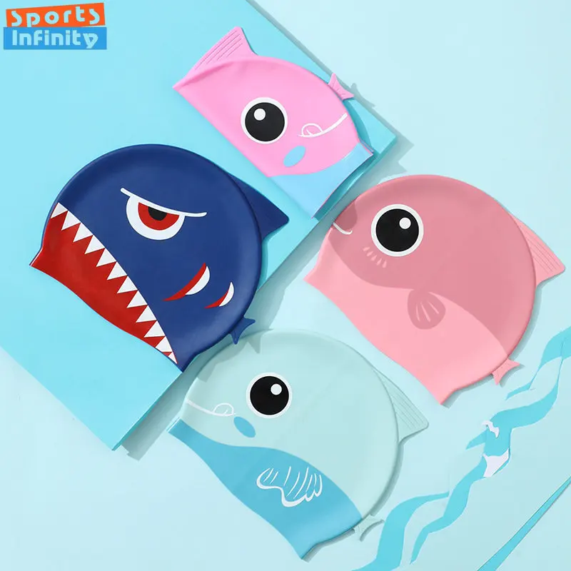 Cartoon Cute Fish Shark Silico - Swim Hat Silicone incelemesi ve fiyatı