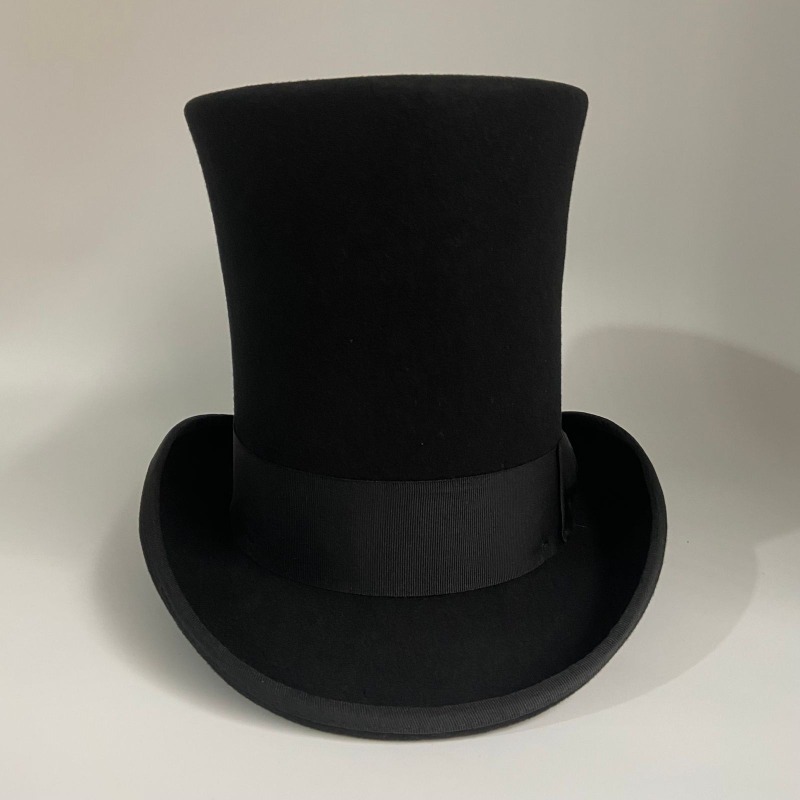 Black Wool Felt Top Hat Men's  - Fedora Hat Wool incelemesi ve fiyatı