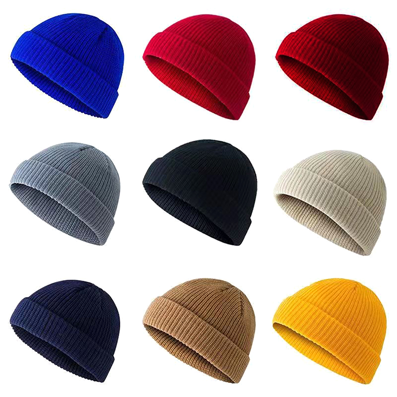 1Pcs Winter Warm Unisex Wool B - Beanie Cuffed Knit incelemesi ve fiyatı