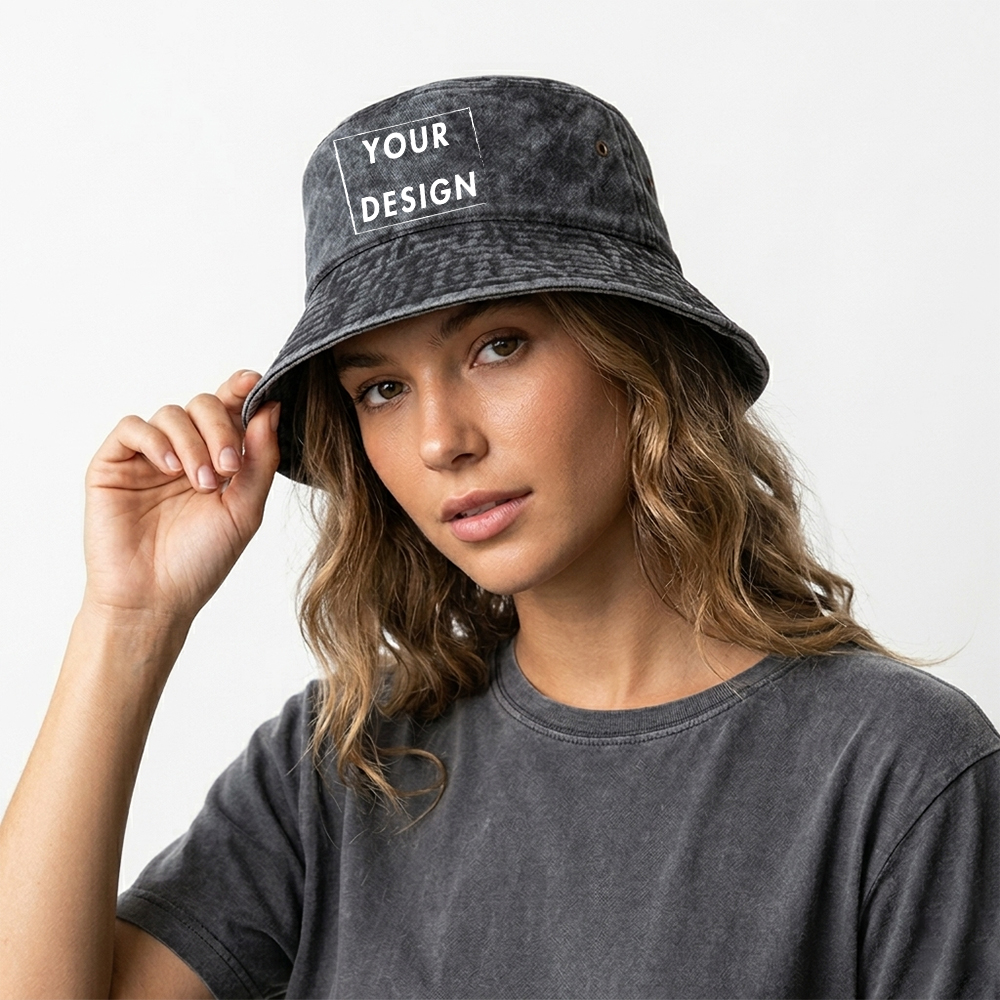 Custom Washed Vintage Bucket H - Bucket Hat Cotton incelemesi ve fiyatı