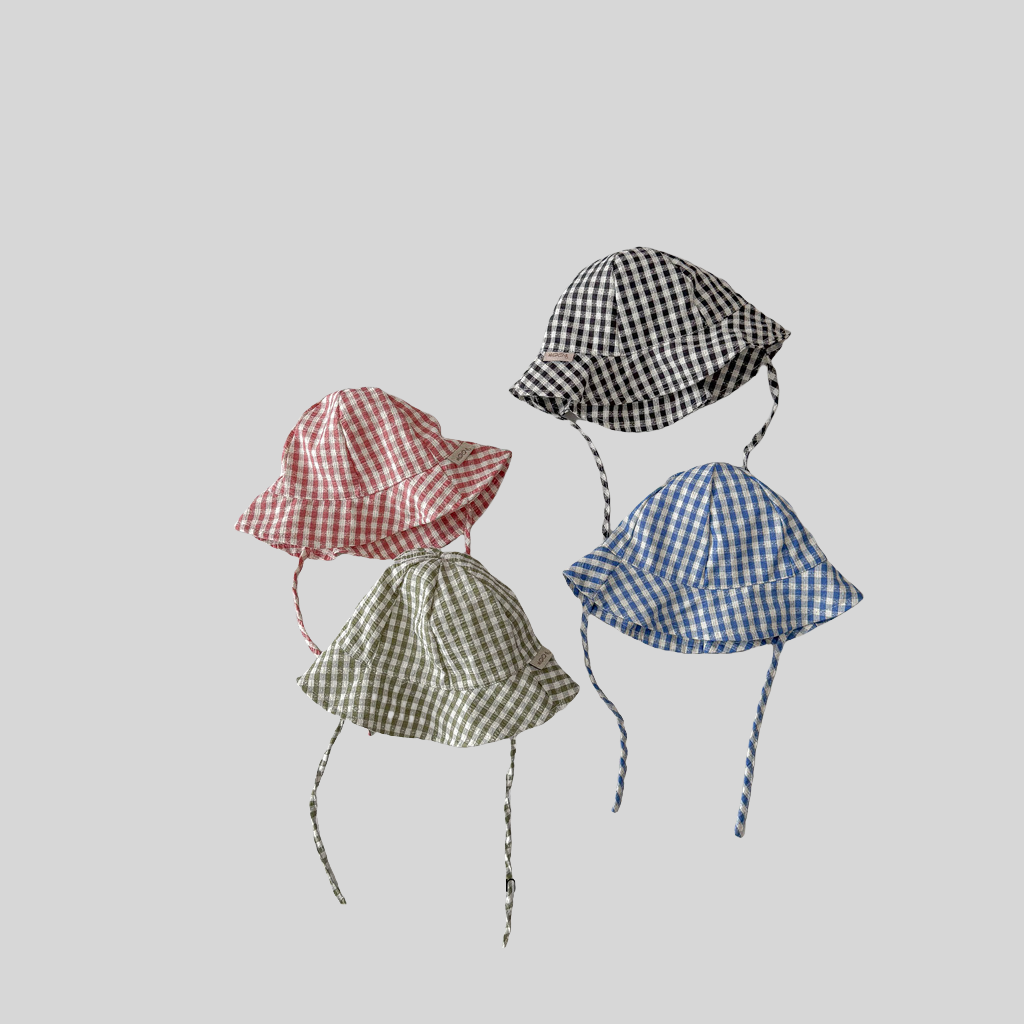 Ins Style Plaid Baby Bucket Ha - Bucket Hat Cotton incelemesi ve fiyatı
