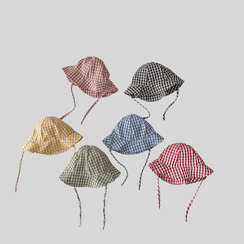 Ins Style Plaid Baby Bucket Ha - Bucket Hat Cotton incelemesi ve fiyatı